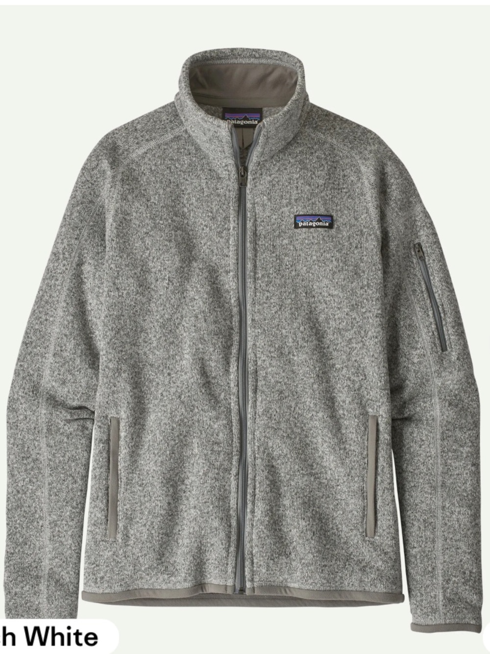 NWT Patagonia Women’s Better Sweater Fleece Jacket in Birch White